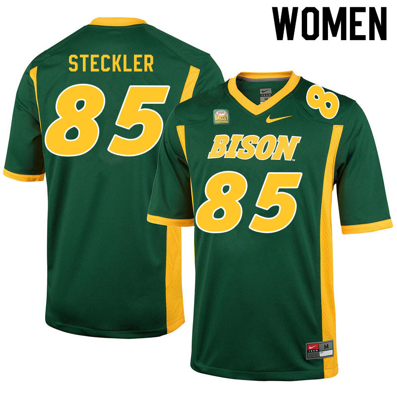 Women #85 Jack Steckler North Dakota State Bison College Football Jerseys Sale-Green